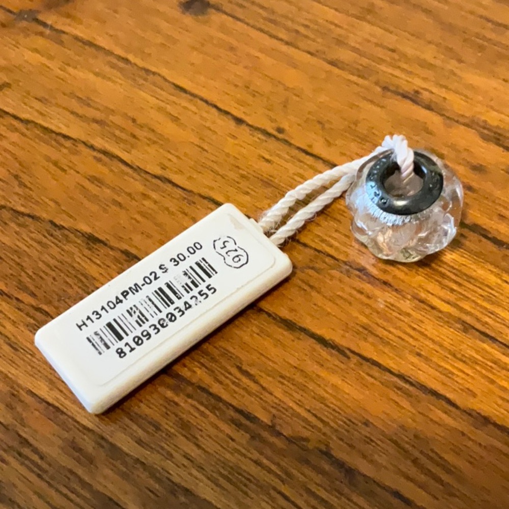 Persona Clear/Sparkly Silver Core Bead